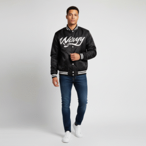 Wavyy Graphic Snap-Button Jacket