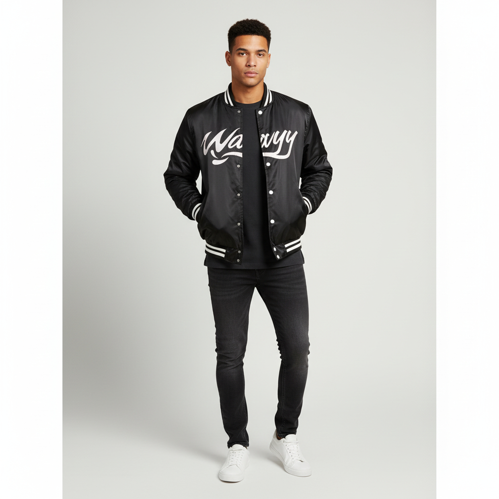 Wavyy Graphic Snap-Button Jacket - Image 2